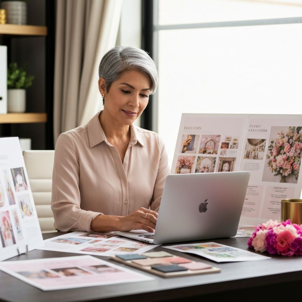 Professional event planner working