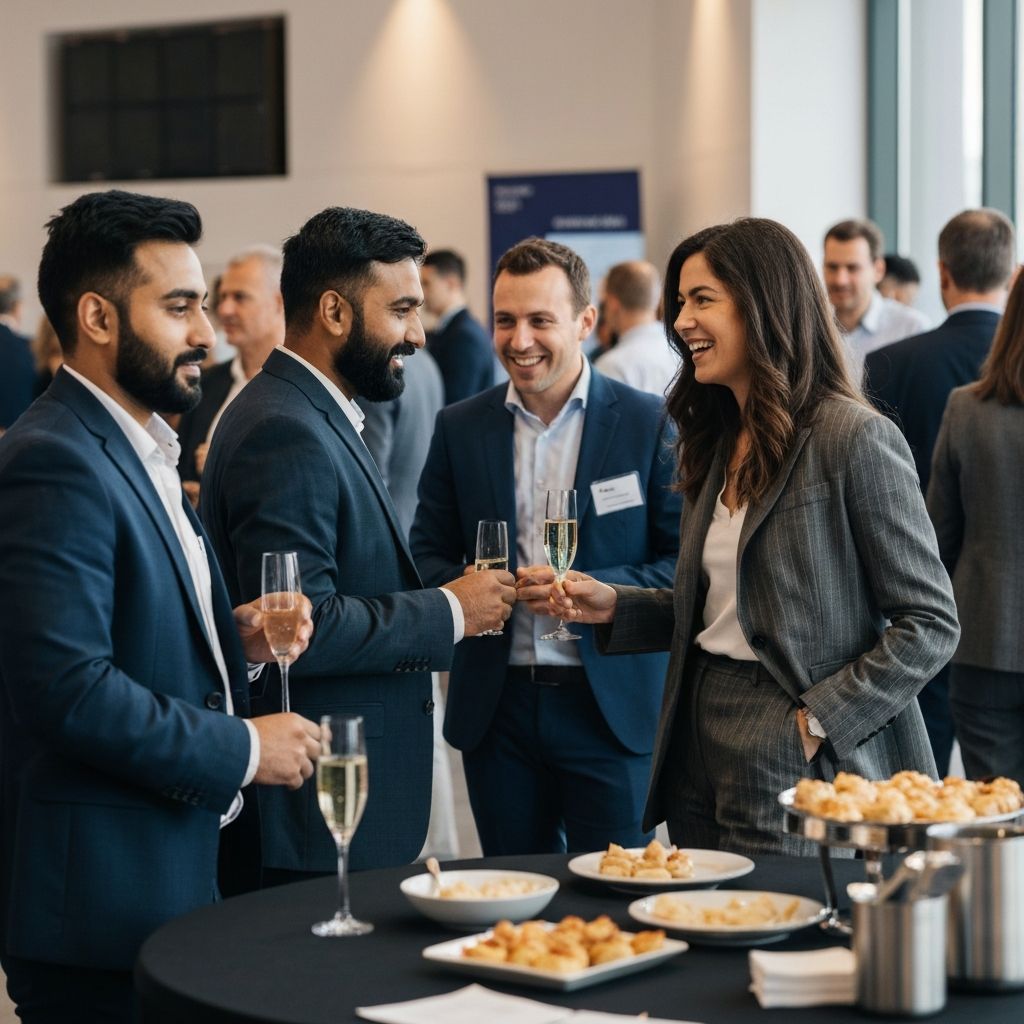 Corporate networking reception